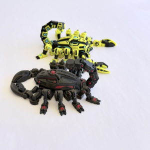 Unleash futuristic menace with this stunning cyber scorpion. Fully articulated design allows smooth posing of legs, tail, and pincers