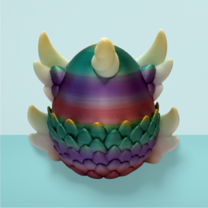 Mystical Unicorn Dragon Egg with Baby Dragon Inside